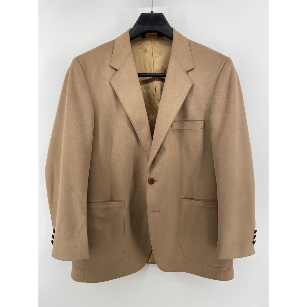 Vintage Farah Designer‎ Series Blazer Mens 44R Camel Tan Two Button Sport Coat